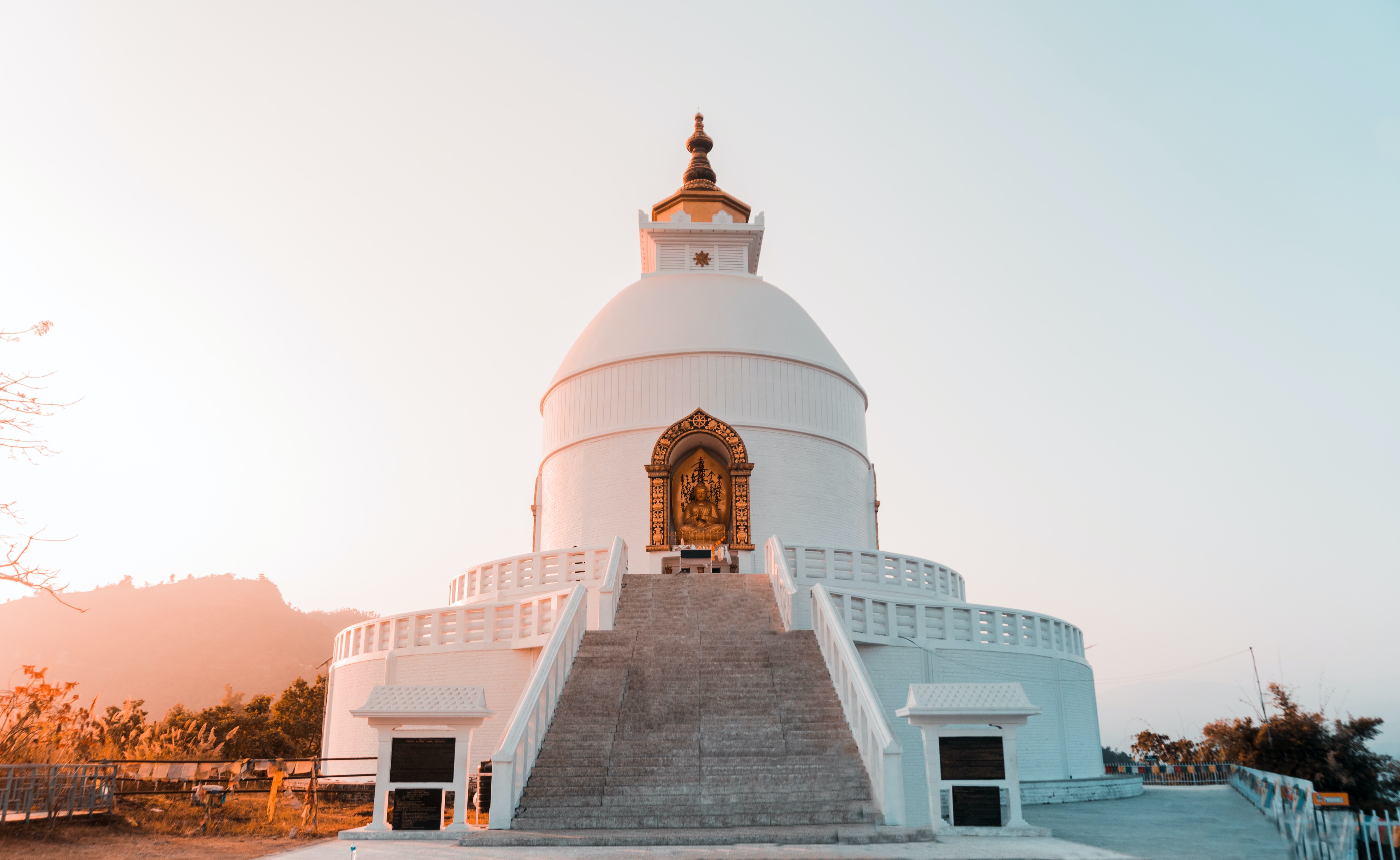 The halcyon hues of Pokhara’s World Peace Pagoda