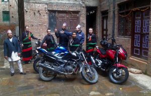 A Poland clad in Newari costume comes to Patan