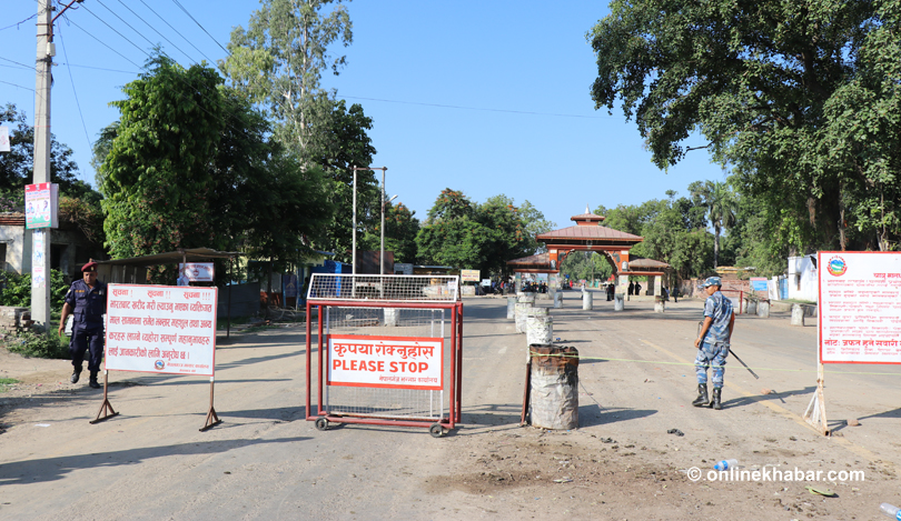 File: Nepal-India border point in Nepalgunj sealed in the run-up to local level elections in Nepal, on Monday, June 26, 2017. western Nepal