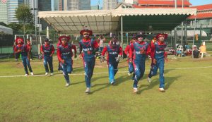 Three in a row: Nepal defeat Singapore by seven wickets