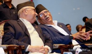 Oli, Dahal agree that NCP shouldn’t limit itself to Madan Bhandari’s thought