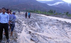 Floodwater inundates Manthali Bazaar, obstructs roads