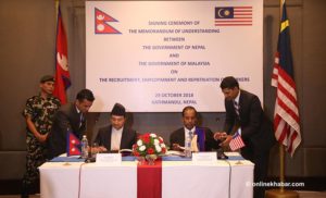 New agreement lets Nepalis work in Malaysia at zero cost