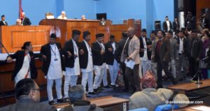 Nepali Congress obstructs House of Representatives meeting as well