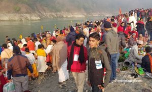 Devotees throng Devghat on Maghe Sankranti