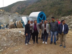 NEA’s Ghising urges Chilime-Trishuli transmission line contractors to expedite work