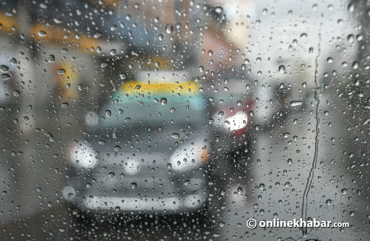 File: This photo was taken when it rained in Kathmandu, in the monsoon of 2020.