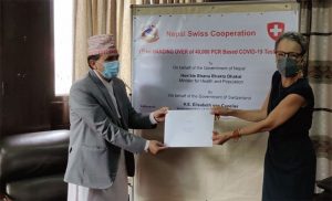 Switzerland hands over 20,000 PCR test kits to Nepal