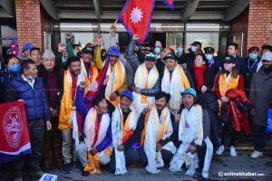 Historic K2 climbers back to Nepal, receive hero’s welcome