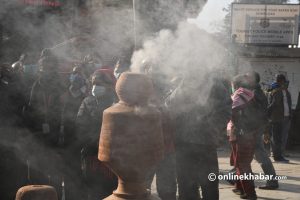 A dying tradition of Kathmandu in which locals smash pots here and there