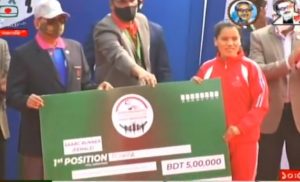 Nepali athlete wins gold medal in Dhaka Marathon