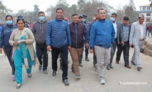 Karnali CM joins strike enforcers in Surkhet