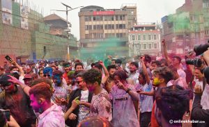 Holi being celebrated in hilly areas