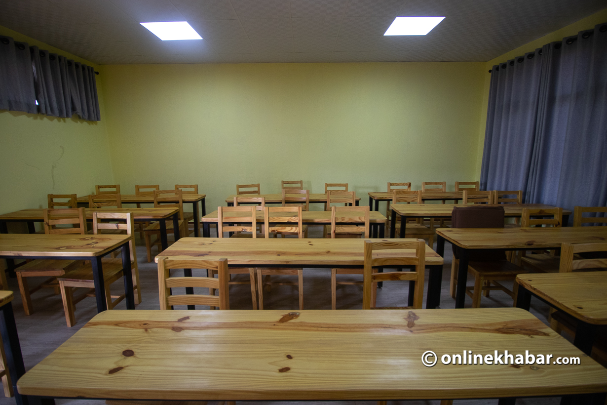 A classroom at the TU Central Department of Anthropology. Photo: Aryan Dhimal Nepali universities