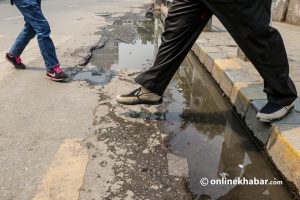 Road dept in trouble as Melamchi water causes more leaks from Kathmandu’s water pipes