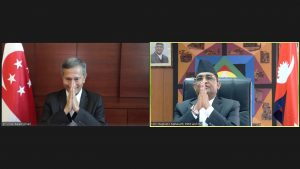 Nepal, Singapore foreign affairs ministers hold a virtual meeting