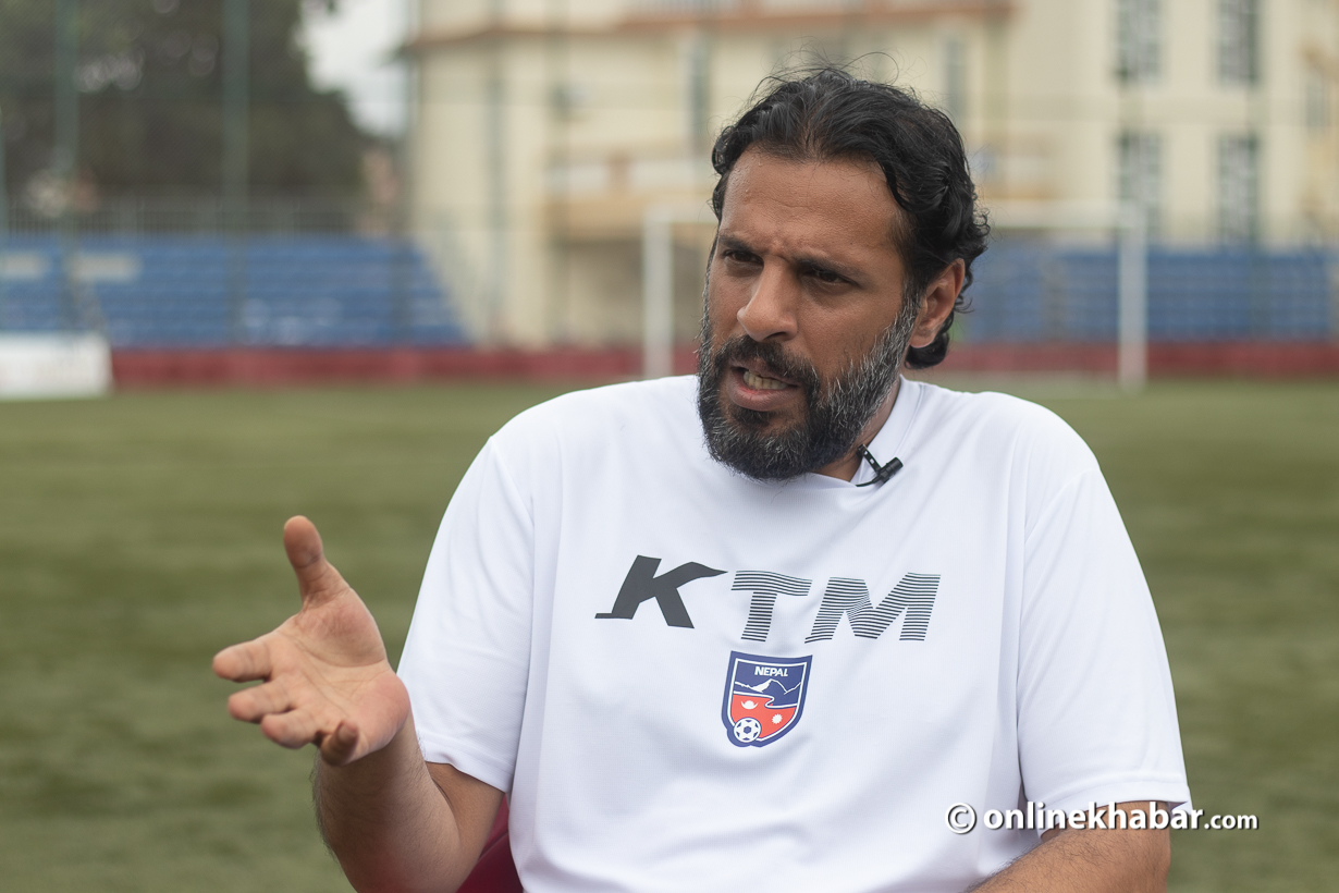 Nepal football team's head coach Abdullah Al Mutairi.