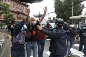 Kathmandu police detain civil society activists for protesting outside Singhadarbar