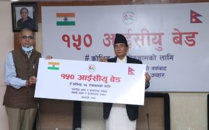 Covid-19 Nepal: India hands over 150 ICU beds