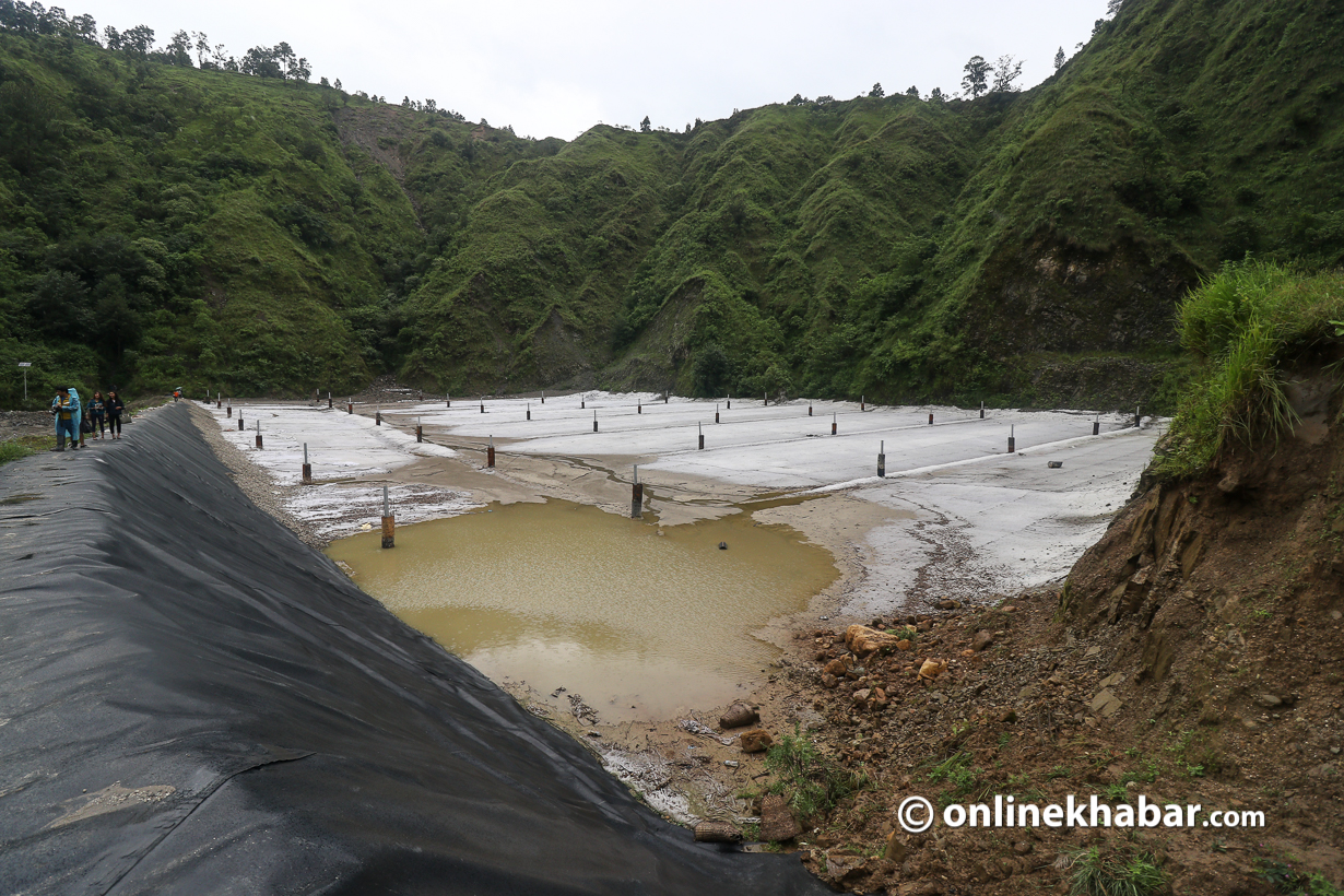 File: Under-construction Bancharedanda landfill site for Kathmandu waste management