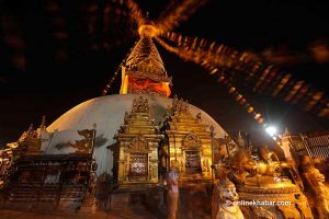 Saplings planted in the world heritage site Swayambhu