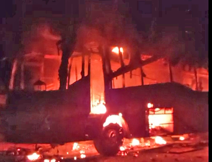 makawanpur bus hit arson