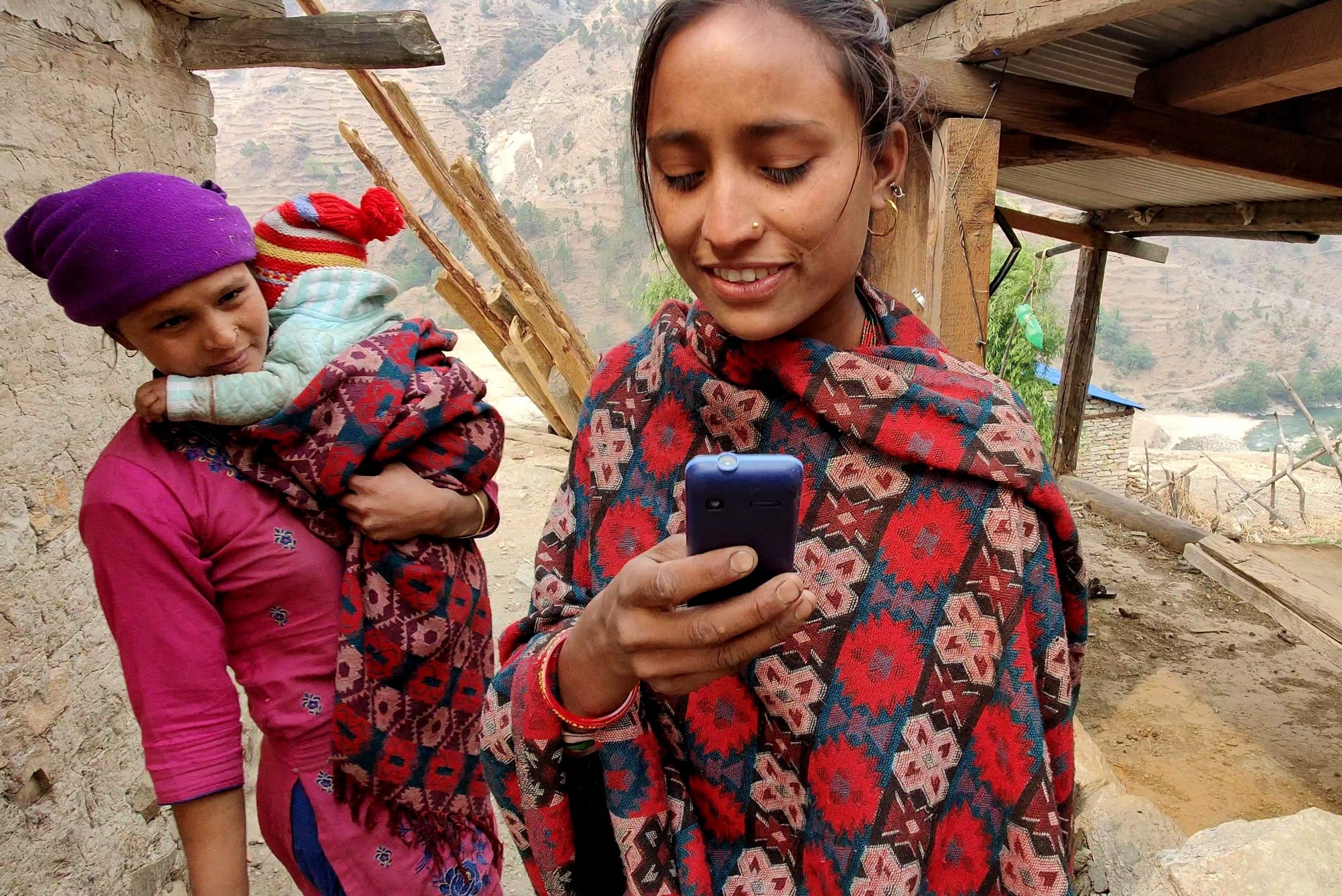 The 321 platform is accessed by around 45 per cent women. Photo: Suyog Raj Chalise for Viamo