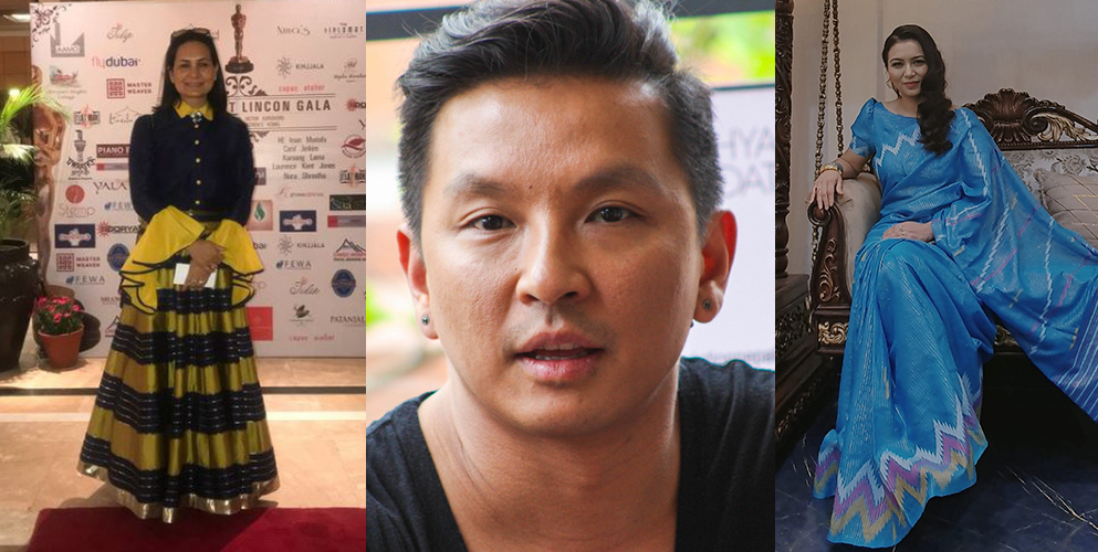 L-R: Mishu Shrestha, Prabal Gurung and Sanyukta Shrestha