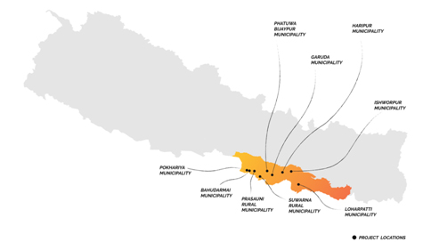 Nepali Yuwa in Climate Action and Green Growth project areas. Photo: Youth Innovation Lab