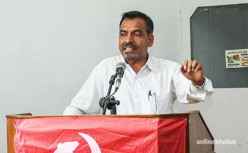 File: CPN-Majority leader Dharmendra Bastola