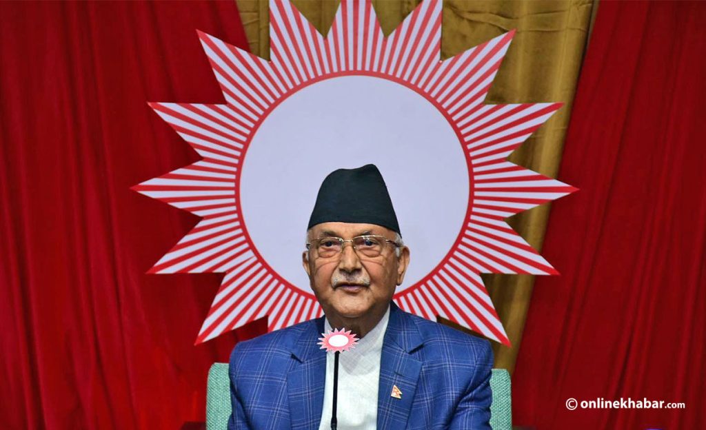 CPN-UML chairman KP Sharma Oli. Photo: Chandra Bahadur Ale