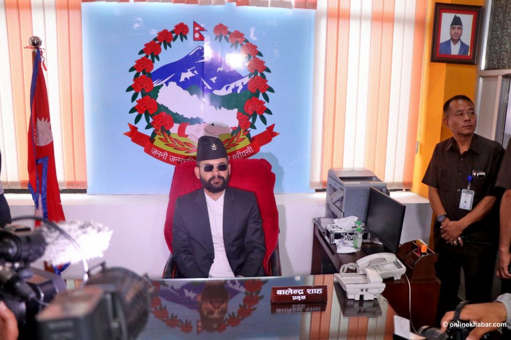 Kathmandu Mayor Balen Shah assumes his office, in Kathmandu, on Monday, May 30, 2022. Photo: Aryan Dhimal