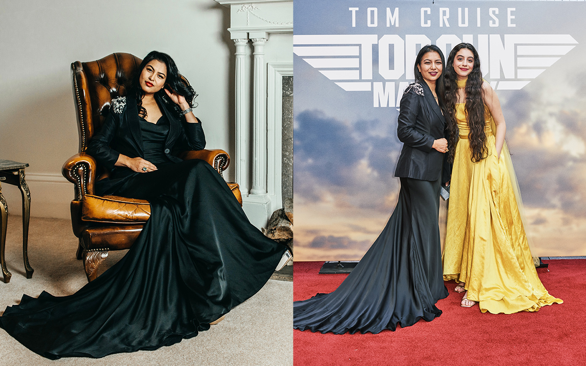 Sanyukta Shrestha at Top Gun Premier with Egyptian Actress Yasmina-in London by-Gabriel Redd Photo