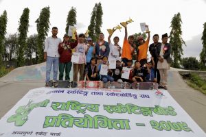 Samir Wilson Sunar and Pemba Shrestha become national skateboard champions