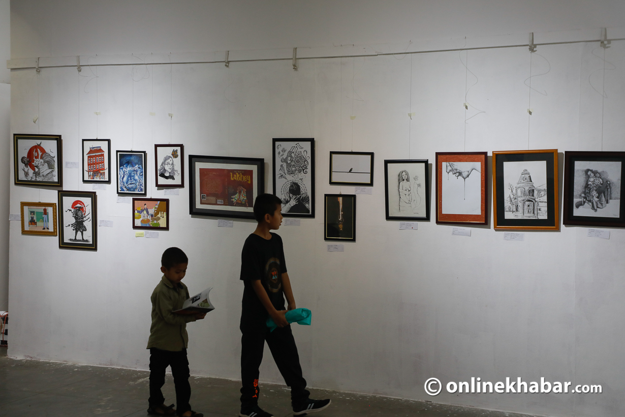 The Horizon Unfolds, an art exhibition being held in Kathmandu, in June 2022. Photo: Bikash Shrestha