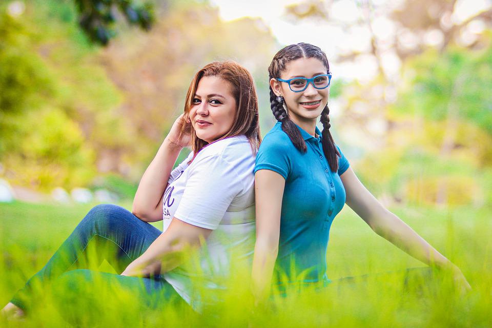 Mother and teenage daughter