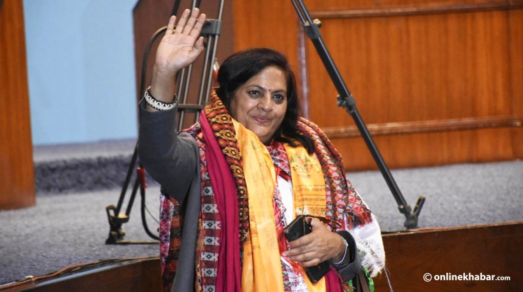 Nepali Congress leader Pushpa Bhusal is elected the deputy speaker of the House of Representatives on Friday, July 15, 2022. Photo: Chandra Bahadur Ale