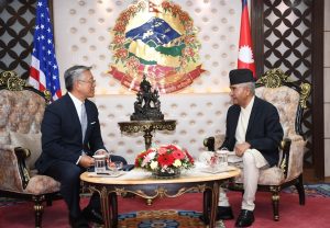 Donald Lu meets PM Deuba, Foreign Affairs Minister Khadka