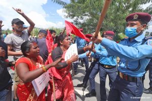 Kathmandu police suppress loan shark victims’ protest, arrest 60