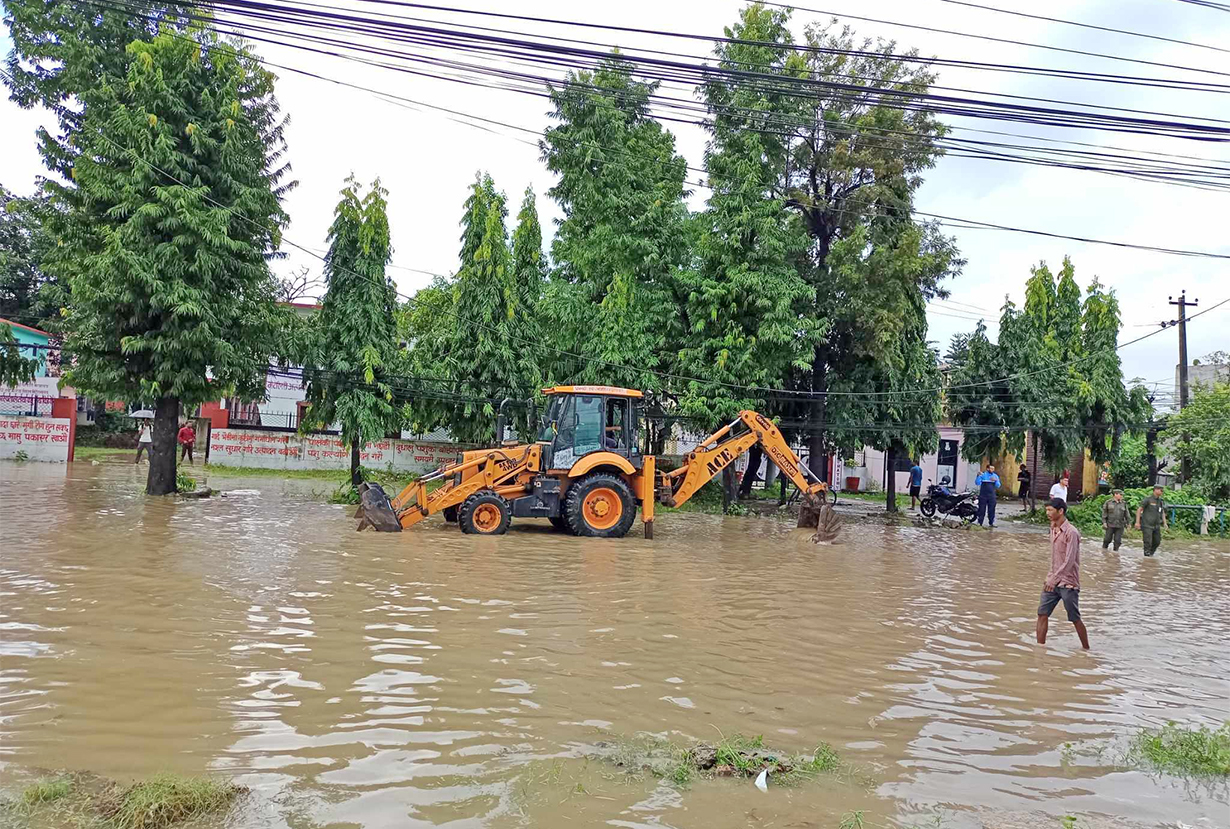 Incessant rainfall inundates parts of Dhangadi