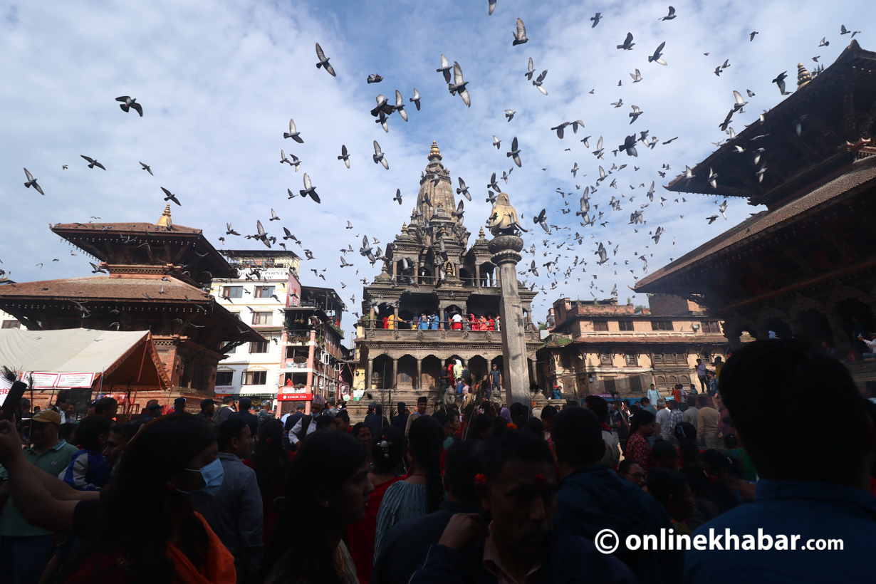 Devotees throng Patan Krishna Mandir to celebrate Krishna Janmashtami