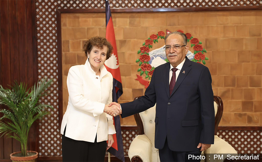 MCC CEO Alice Albright calls on PM Pushpa Kamal Dahal