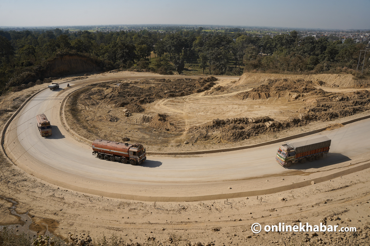 Only 45 per cent work completed on Narayangadh-Butwal road as deadline nears