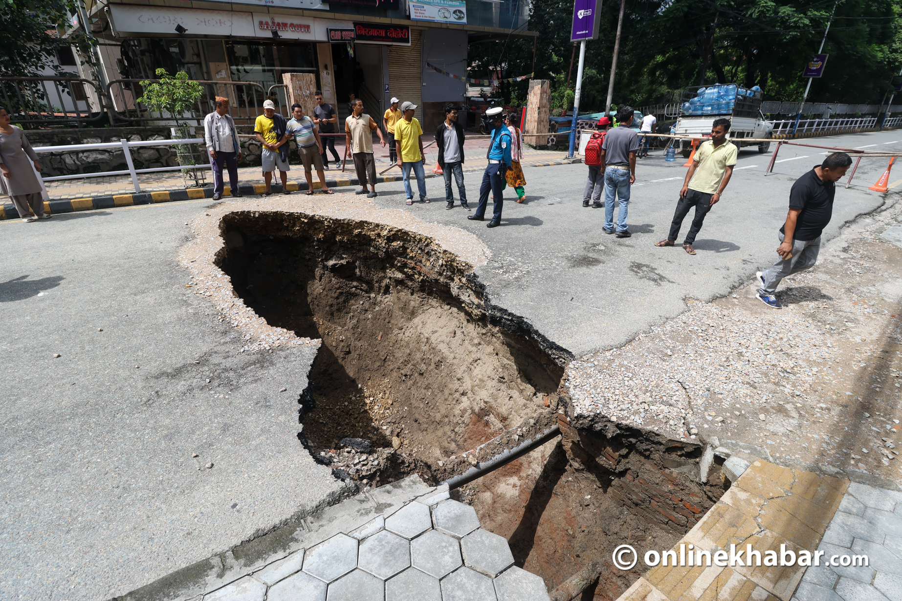 Disorganised development leading to frequent road collapses in Kathmandu Valley