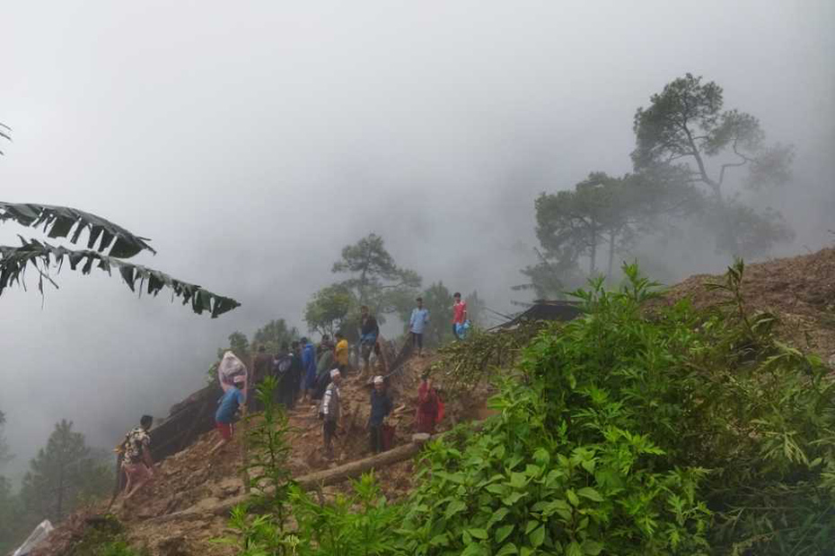 Gulmi landslide update: 4 dead, 2 injured