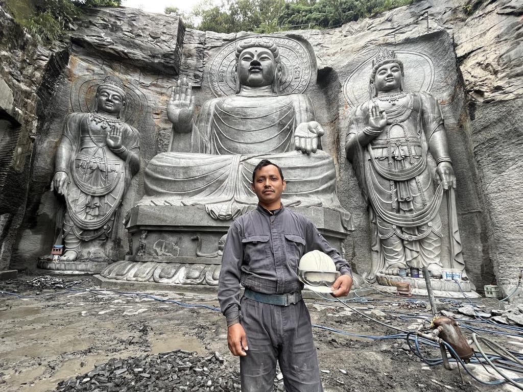 Buddha statue carved into Rock: A historic achievement for Nepali Art