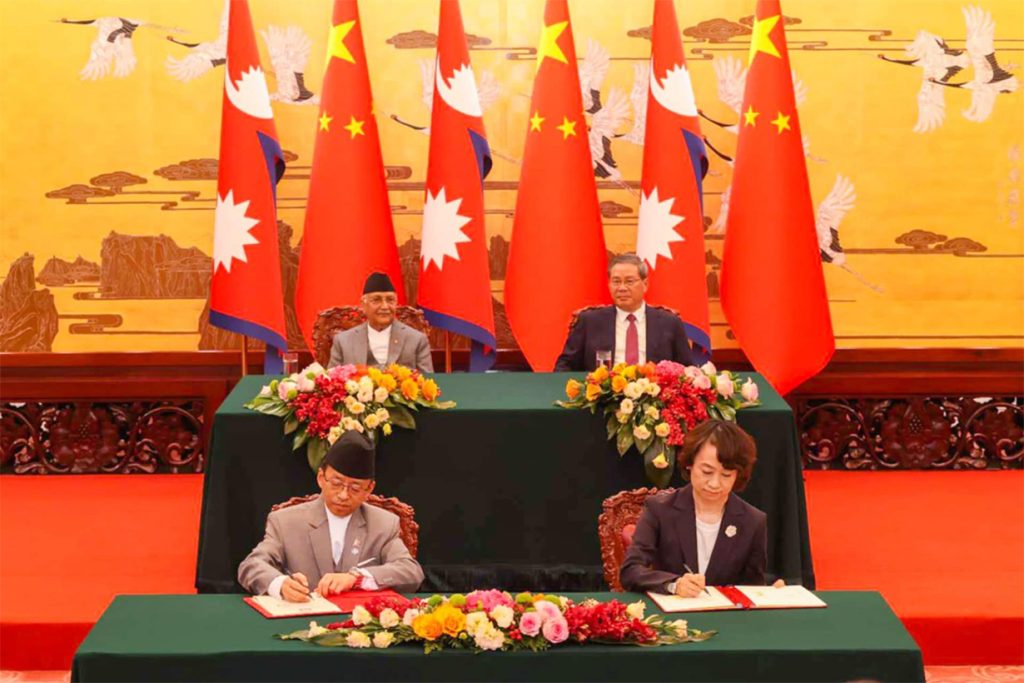 Nepal and China sign MoU on mutual cooperation