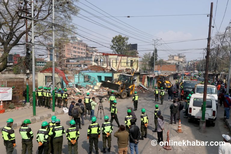 Lalitpur Metro clears unauthorised structures to restore historic Nhun Pokhari (Photo Feature)