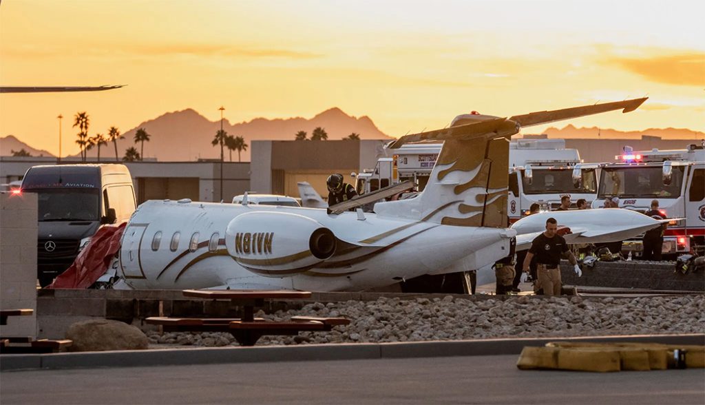 Private jet crashes into another aircraft in the US