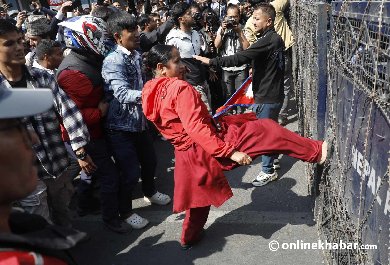 Police clash with Kulman Ghising’s supporters during protest in Kathmandu (Photos)